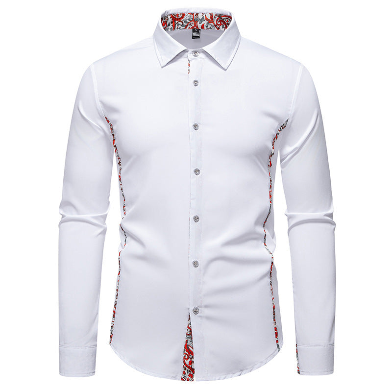 Men’s Paisley Polo Collar Casual Shirt – Elegant Streetwear Style