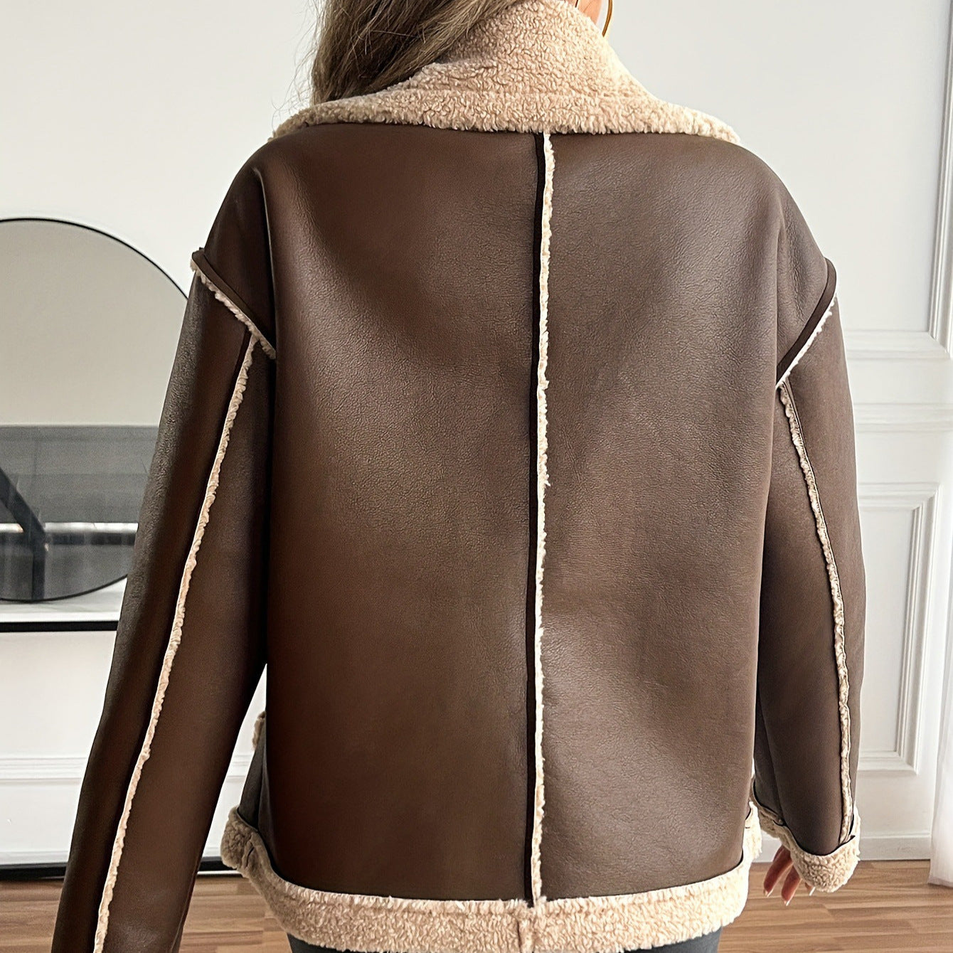 Winter Wool & Fur Coat – Elegant Locomotive Style | MAKAYAA