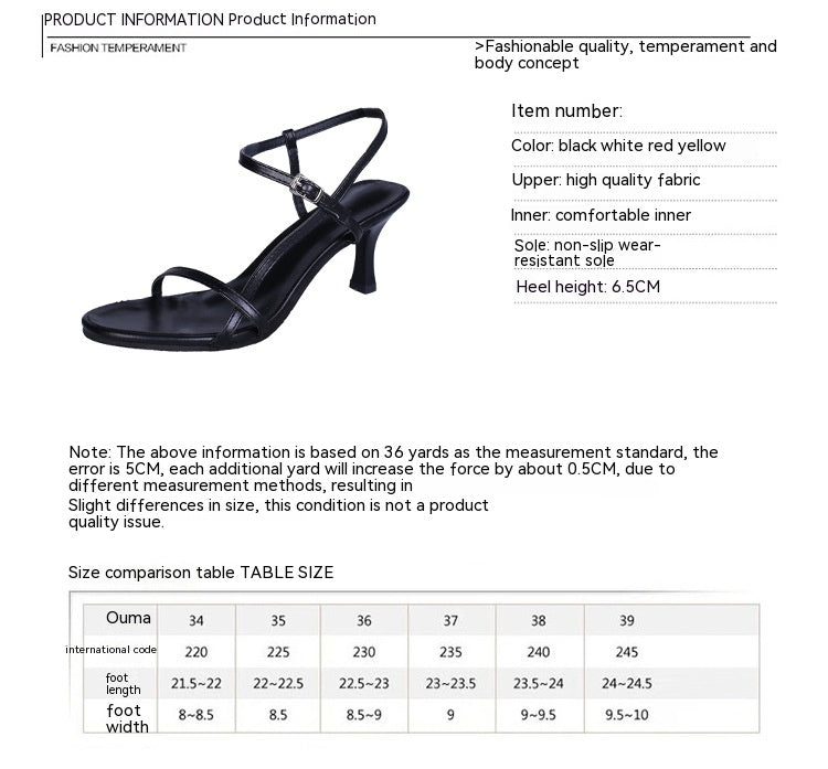 Stiletto Strap High Heels Sandals