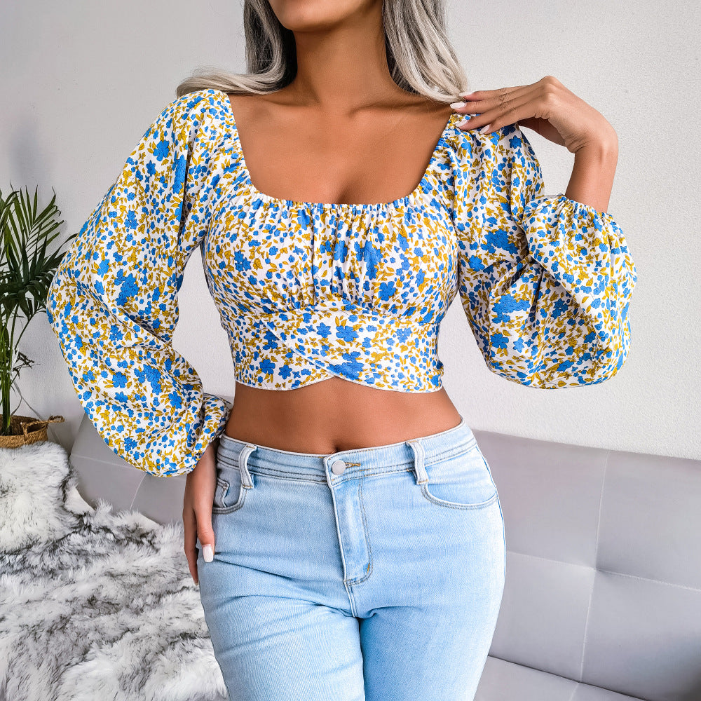 Sunshine Floral Crop Top – MAKAYAA
