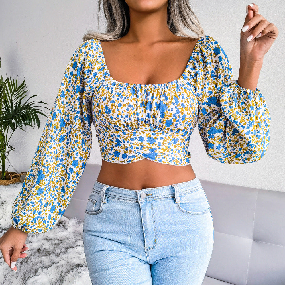 Sunshine Floral Crop Top – MAKAYAA