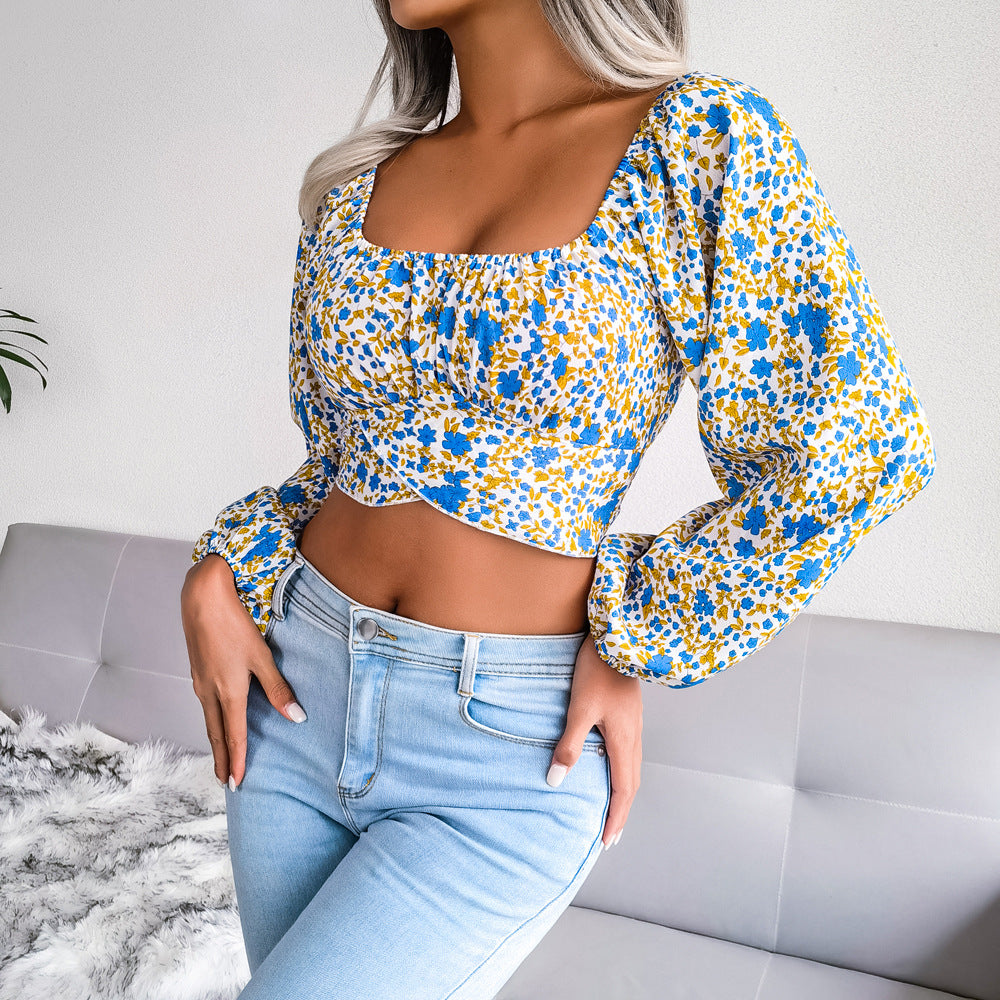 Sunshine Floral Crop Top – MAKAYAA