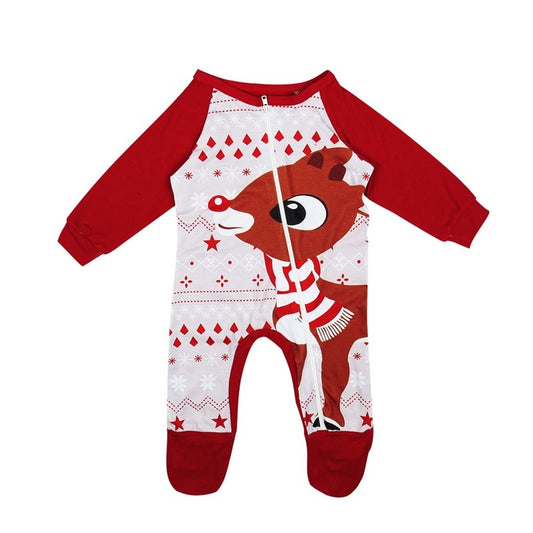 Baby Christmas Pajama – Cute Fox Print | Soft Cotton Sleepwear | MAKAYAA