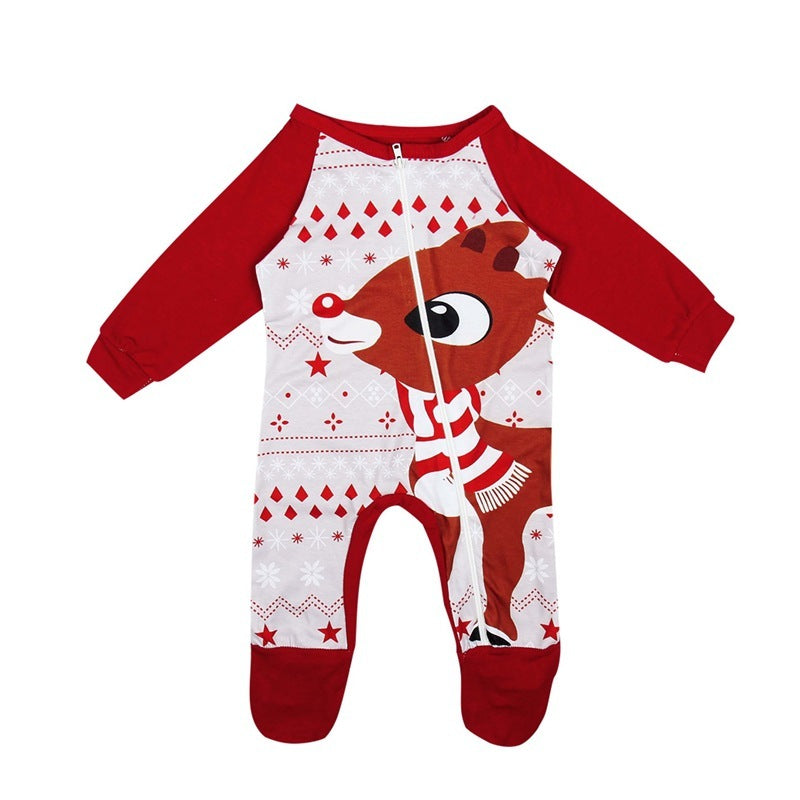 Baby Christmas Pajama – Cute Fox Print | Soft Cotton Sleepwear | MAKAYAA