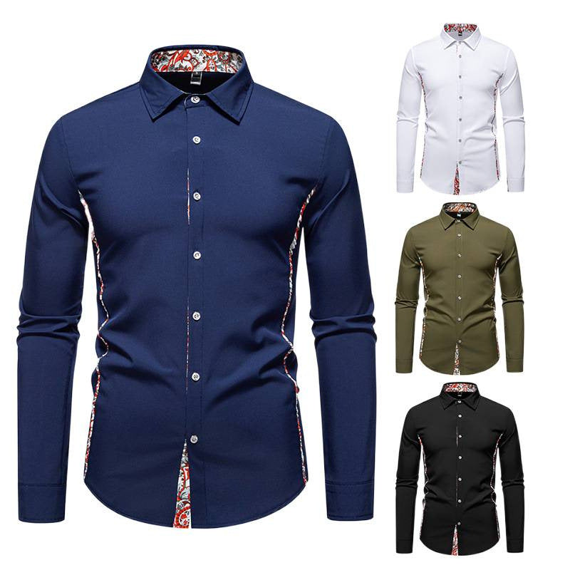 Men’s Paisley Polo Collar Casual Shirt – Elegant Streetwear Style