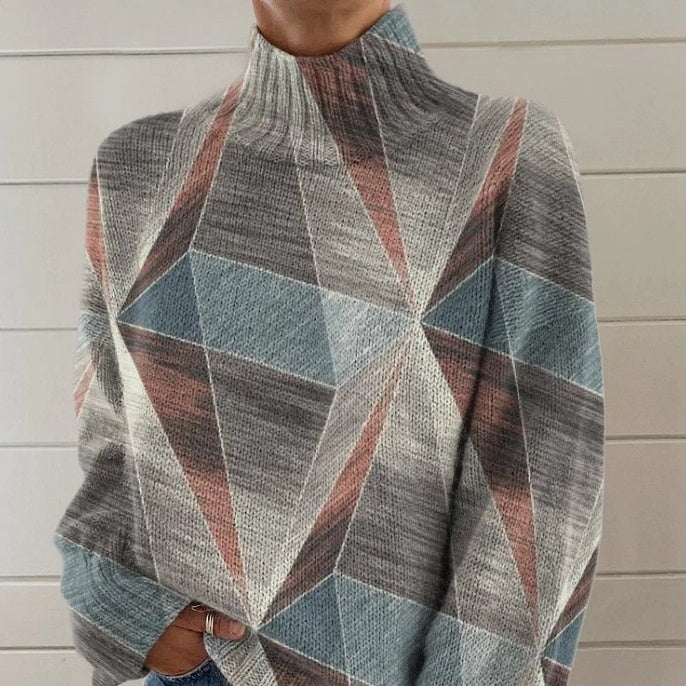 MAKAYAA – 3D Floral Pattern Long Sleeve Pullover | Elegant & Cozy Top