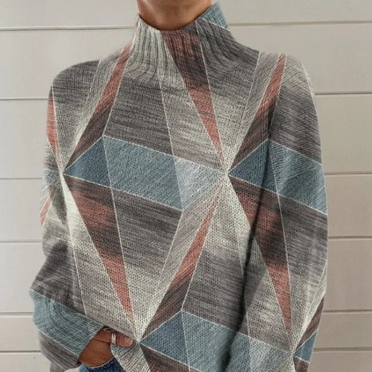 MAKAYAA – 3D Floral Pattern Long Sleeve Pullover | Elegant & Cozy Top