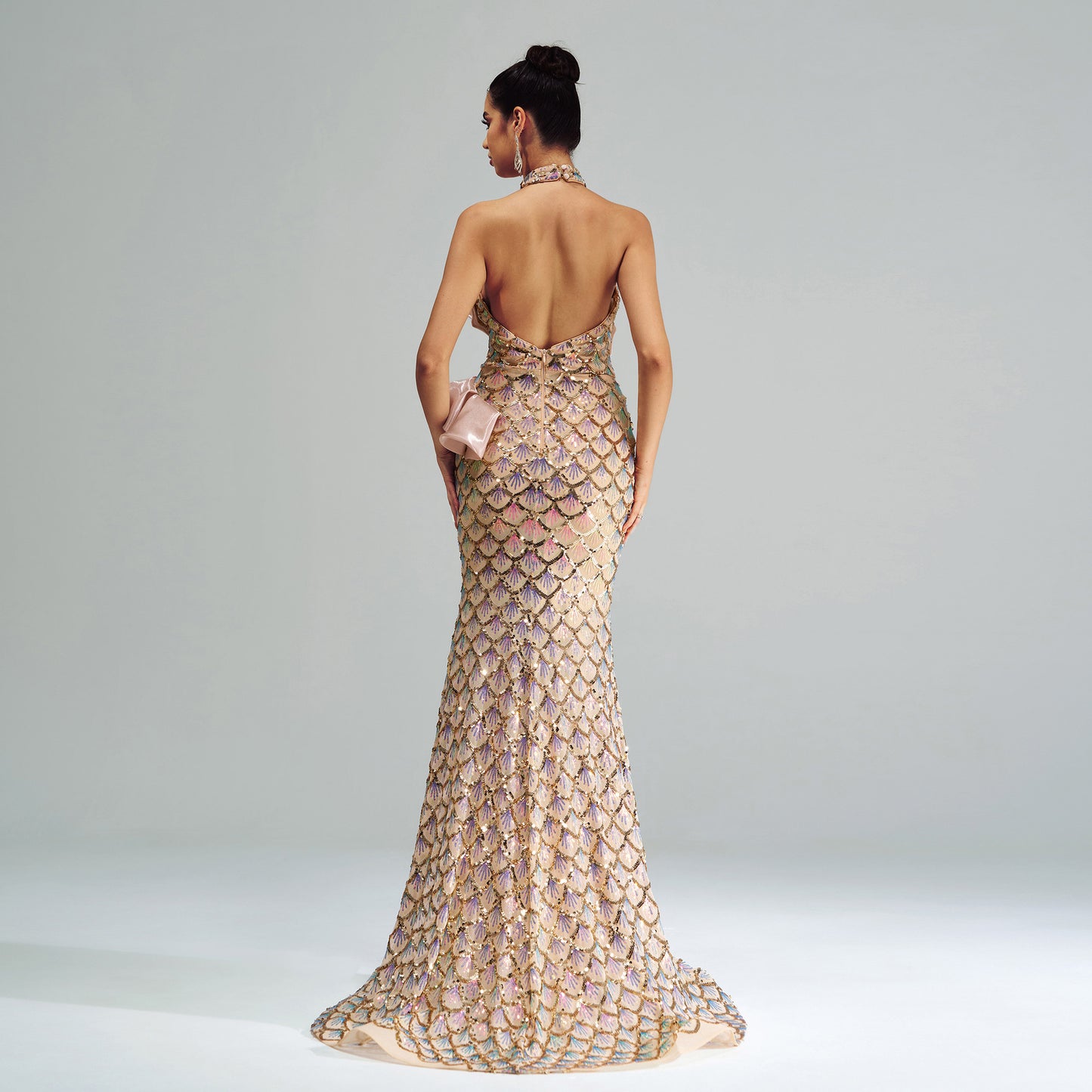 MAKAYAA Luxe Champagne Mermaid Evening Dress ✨